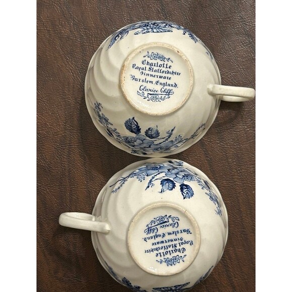 (2) Royal Staffordshire Teacups - Charlotte Blue - Picture 3 of 5